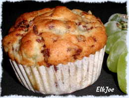 Weintrauben-Marzipan-Muffins